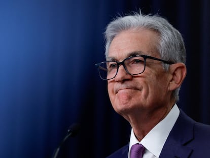 El presidente de la Reserva Federal, Jerome Powell, durante una conferencia de prensa el pasado 31 de enero.