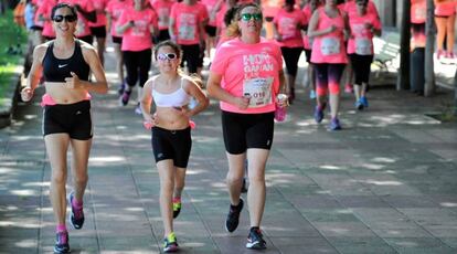 Corriendo en familia en Vitoria en "Hoy ganan las chicas"