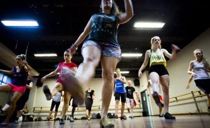 Clase de claqu&eacute; en el Conservatorio de Danza Marienma.
 