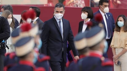 Spanish Prime Minister Pedro Sánchez arrives to celebrate Spain‘s National Day.