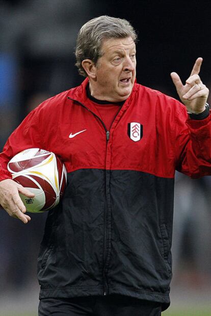 Hodgson durante el entrenamiento de ayer.