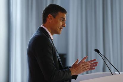 El secretari general del PSOE, Pedro Sánchez, aquest dimarts a Barcelona.