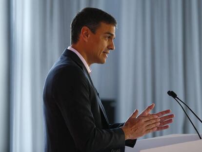 El secretari general del PSOE, Pedro Sánchez, aquest dimarts a Barcelona.