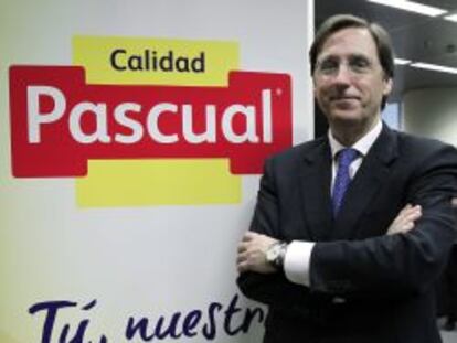 Tom&aacute;s Pascual G&oacute;mez-Cu&eacute;tara, presidente de Calidad Pascual, hoy en Madrid en la presentaci&oacute;n de la nueva denominaci&oacute;n del grupo.