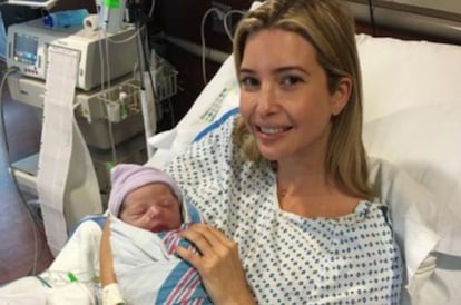 Ivanka Trump y el recién nacido, Theodore James.