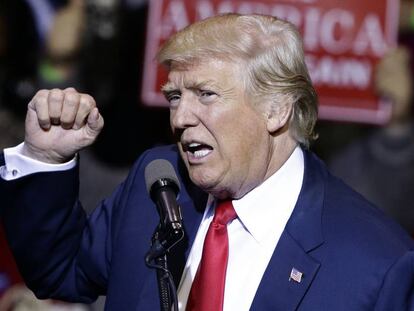 Donald Trump, en un acte polític a Fayetteville, Carolina del Nord.