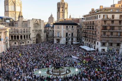 Séptima manifestación para pedir la dimisión del presidente de la Generalitat, Carlos Mazón, por su gestión de la dana, este jueves en Valencia.