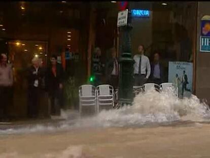 Históricas inundaciones en Vigo a causa del temporal