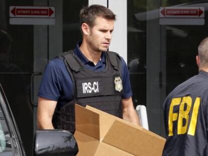 Registro ayer por parte del FBI de las oficinas de Imagina USA.