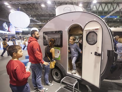 Una autocaravana en el salón dedicado a este tipo de vehículos, el octubre pasado en Barcelona.