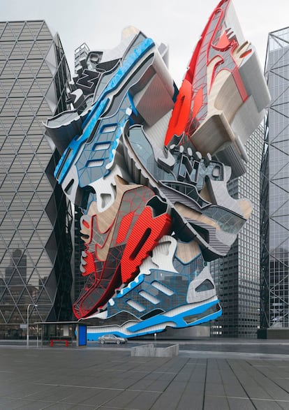 Sneaker Tectonics, del artista 3D Chris LaBrooy, con sede en Reino Unido.