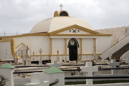 Imagen del pabellón militar donde reposan los restos del general Sanjurjo.