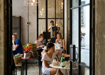 Sala del restaurante La Ménagère, en Florencia.