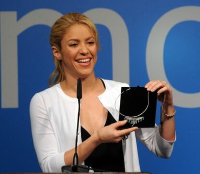 La cantante colombiana Shakira durante su última visita a Israel.
