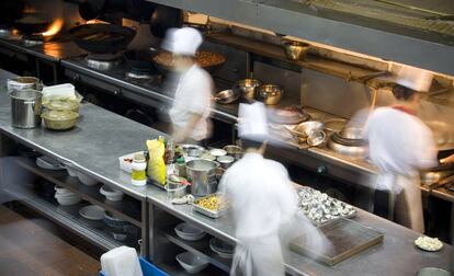 La cocina de un restaurante.