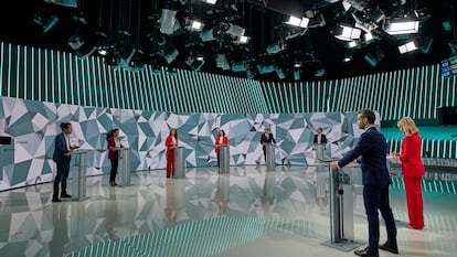 Debate electoral en Telemadrid con todos los candidatos a la presidencia de la Comunidad de Madrid.