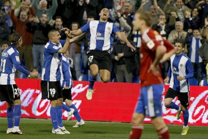 Trezeguet festeja el gol del triunfo del Hércules.