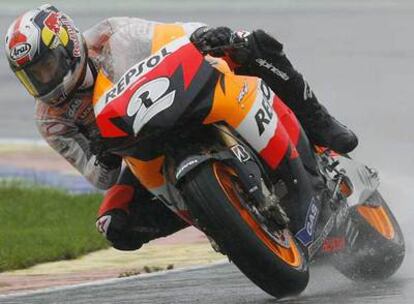 Pedrosa, durante los entrenamientos