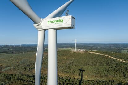 Un aerogenerador operado por la compañía Greenalia, en una imagen de archivo.