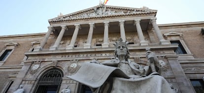 Edificio que alberga la Biblioteca Nacional de España en Madrid.