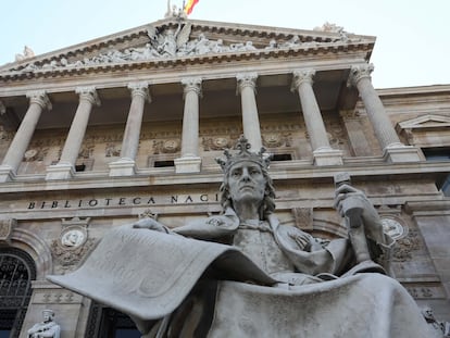 Edificio que alberga la Biblioteca Nacional de España en Madrid.