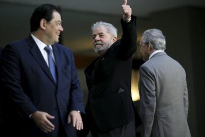 El expresidente Lula da Silva y el vicepresidente Michel Temer, en Brasilia, el pasado miércoles.