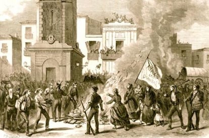 Les revoltes a Gr&agrave;cia entre 1820 i 1870 emmarquen l&rsquo;obra de Rahola.