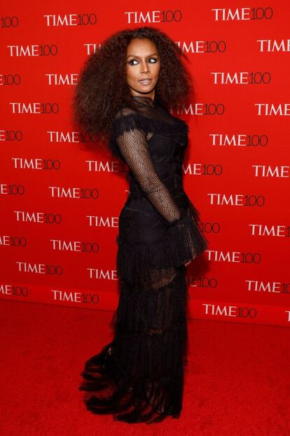 La escritora y abogada Janet Mock, a su llegada a la gala de los 100 más influyentes de 'Time'.