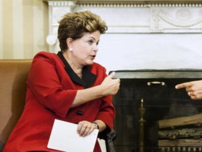 El presidente de EE UU, Barack Obama, y la presidenta de Brasil, Dilma Rousseff, en una foto de archivo.