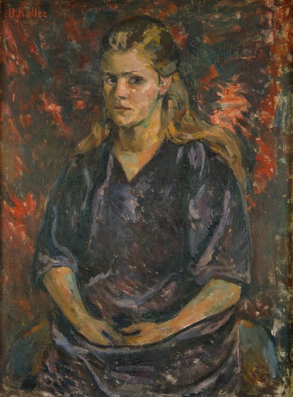 Retrato de Anna Mahler pintado por Koller-Pinell.