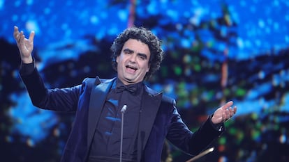 El tenor Rolando Villazón, durante su actuación en 26ª Gala José Carreras, celebrada en Leipzig en diciembre de 2020.