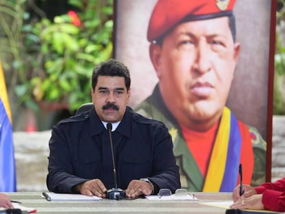 Nicol&aacute;s Maduro em ato de Governo nesta ter&ccedil;a-feira.