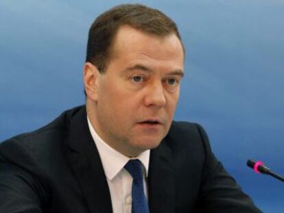 O primeiro-ministro russo, Dmitri Medvedev, em março.