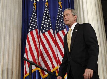 El presidente de EE UU, momentos antes de su discurso en Nueva York