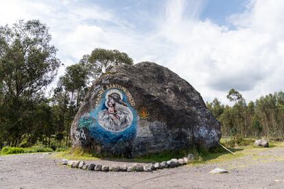 La Piedra Chilintosa, conocida también como estrato volcán, llegó con la erupción de Volcán Cotopaxi