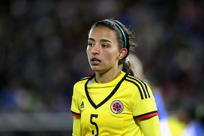 Isabella Echeverri durante un partido con la selección colombiana, el 6 de abril de 2016.