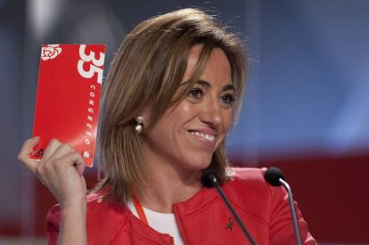 Carme Chacón en el 38è congrés federal del PSOE.