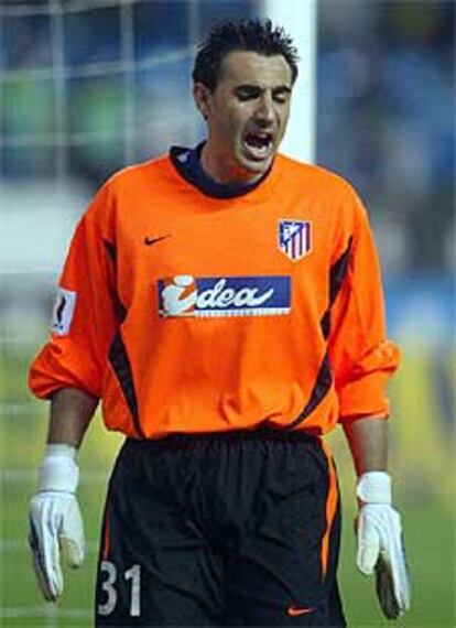 Juanma, en un partido con el Atlético.