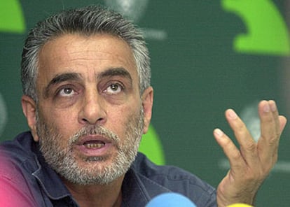 Tayseer Alouny, durante la mesa redonda en la que participó el pasado 8 de julio en El Escorial.