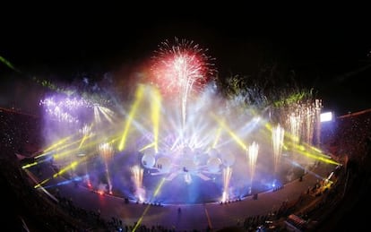 Un momento de la ceremonia de inauguración de la Copa América.