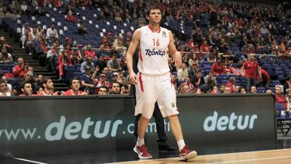 Kostas Papanikolau, en un partido de la Euroliga. 