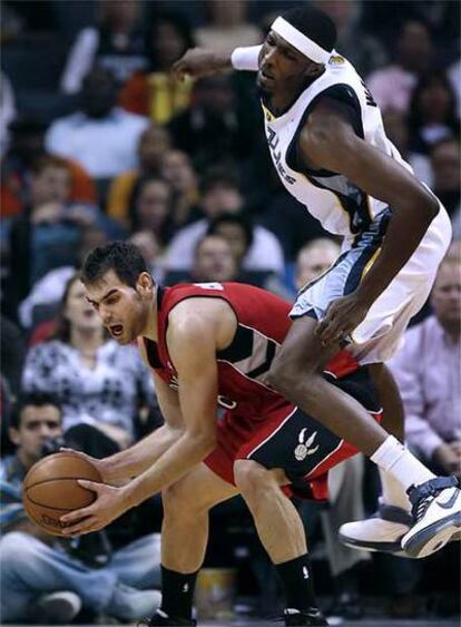 Calderón, durante el encuentro ante los Raptors