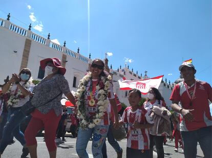 Jenny Montaño durante una celebración por el campeonato en 2021.