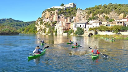 Vista del pueblo de Miravet, en Tarragona.