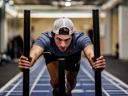 Carlos Sainz, durante un entrenamiento