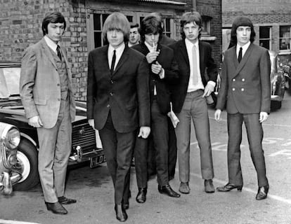 1965: Watts, Brian Jones, Richards, Jagger y Bill Wyman.