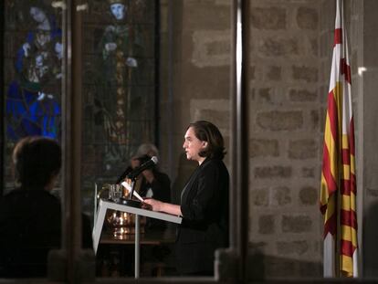 Declaraci&oacute;n institucional de la alcaldesa de Barcelona, Ada Colau en Barcelona.
 
 
 
 
 
 