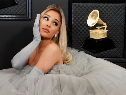 La cantante Ariana Grande, en los premios Grammy el pasado enero en Los Ángeles.