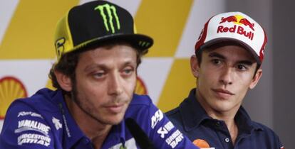 Rossi, en la rueda de prensa previa al Gran Premio de Malasia.