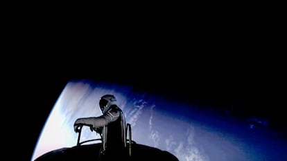 El millonario Jared Isaacman en el primer paseo espacial privado, en un vuelo de SpaceX el 12 de septiembre de 2024.